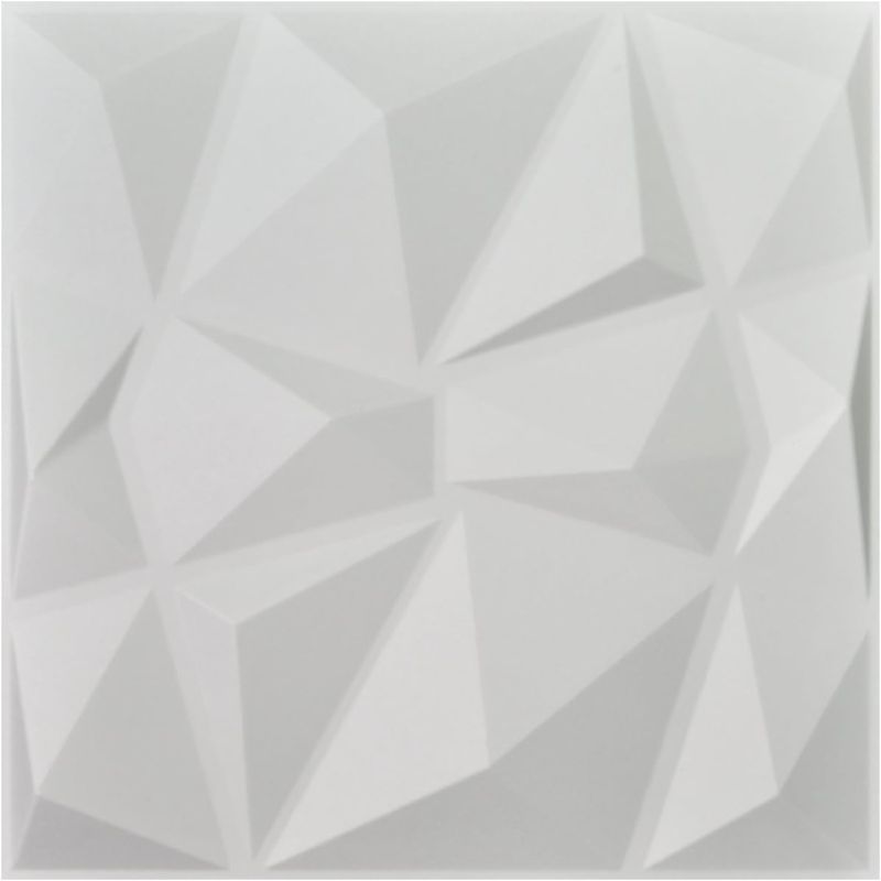 Photo 1 of  Decorative 3D Wall Panels Diamond Design Pack of 12 Tiles 32 Sq Ft (Plant Fiber)