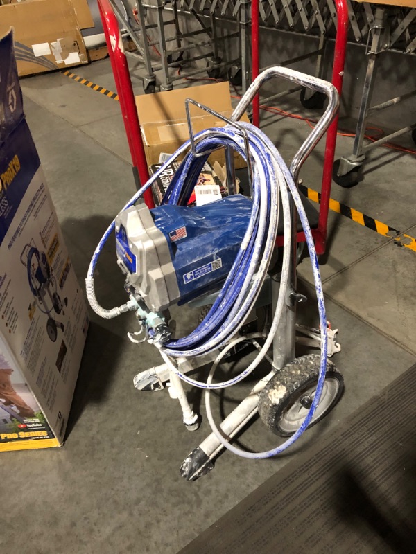 Photo 2 of ***NOT FUNCTIONAL - FOR PARTS - NONREFUNDABLE - SEE COMMENTS***
Graco 17G180 Magnum ProX19 Cart Paint Sprayer, Blue & white