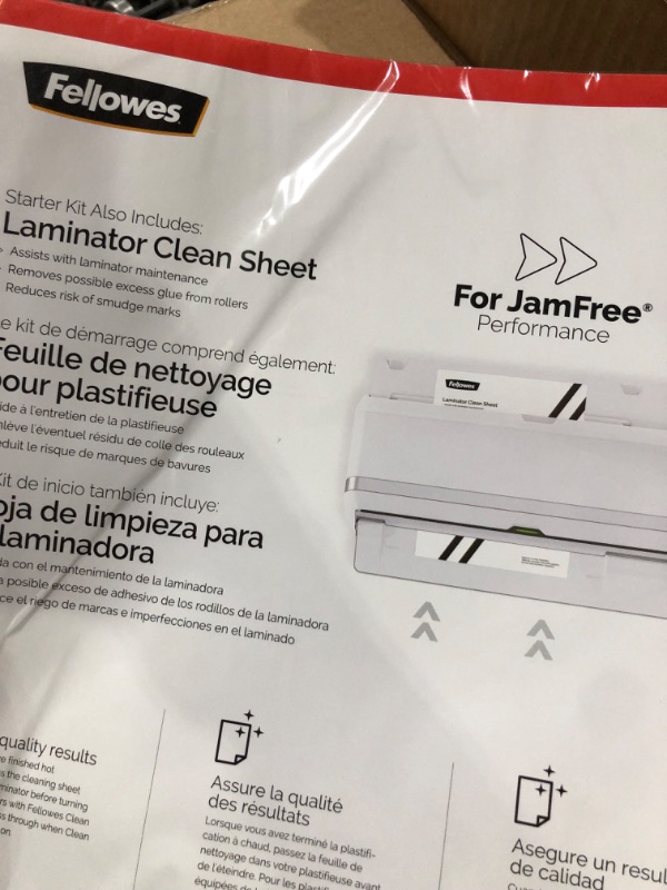 Photo 2 of Fellowes Laminator Venus 2 125, Warm-up Machine, with Pouches Kit (5734801), Black, Silver, 5.1" x 21.3" x 8.2" & Thermal Laminating Pouches, Letter Size Sheets, 5mil, 200pk Venus Laminator + 5 Mil Pouches 200 Pack