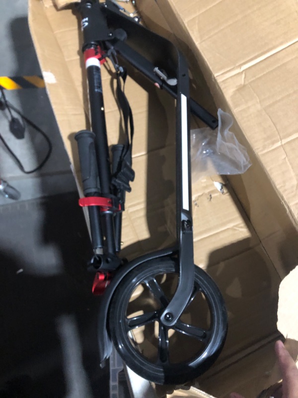 Photo 9 of *PARTS ONLY NON FUNCTIONAL*
Hudora Scooter for Adults - Folding Adult Scooters Adjustable Height, BLACK