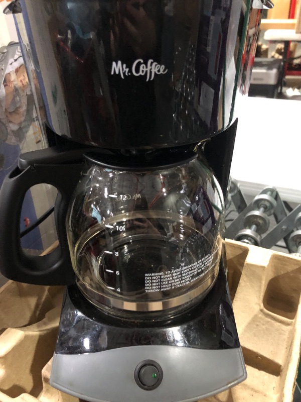 Photo 2 of *PARTS ONLY* Mr. Coffee Coffee Maker with Auto Pause and Glass Carafe, 12 Cups, Black & 2129512, 5-Cup Mini Brew Switch Coffee Maker, Black Black Coffee Maker + Coffee Maker, Black