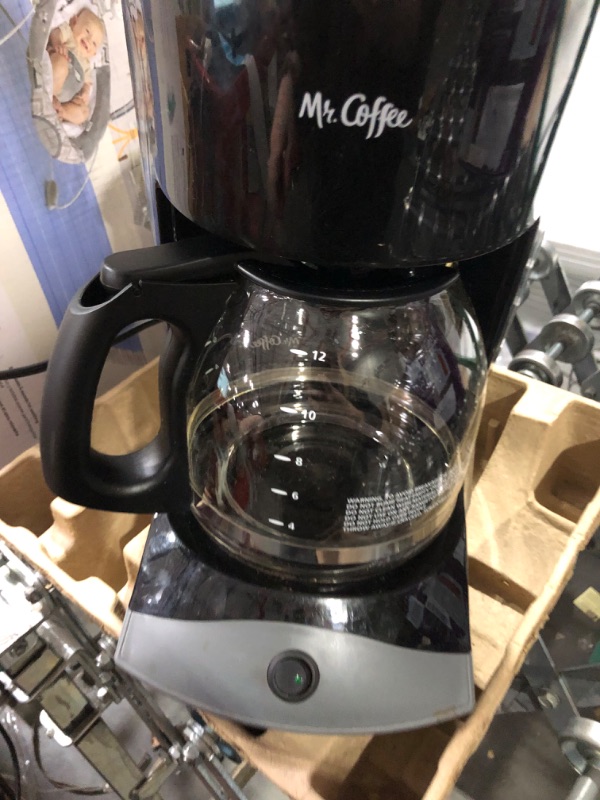Photo 1 of *PARTS ONLY* Mr. Coffee Coffee Maker with Auto Pause and Glass Carafe, 12 Cups, Black & 2129512, 5-Cup Mini Brew Switch Coffee Maker, Black Black Coffee Maker + Coffee Maker, Black