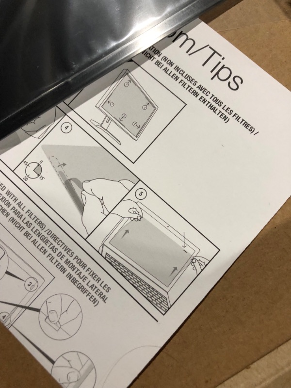 Photo 2 of 3M Privacy Filter for 34" Widescreen Monitor (21:9) (PF340W2B),Black 31.5" Widescreen Monitor