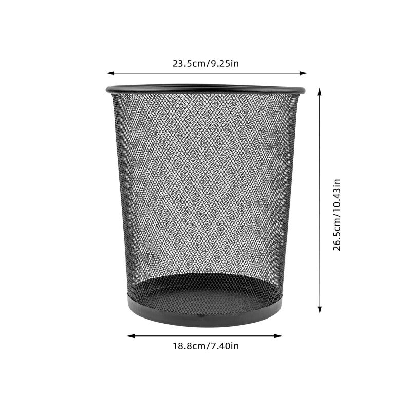 Photo 1 of Pack Trash Can Mesh Round Open Top Wastebasket 