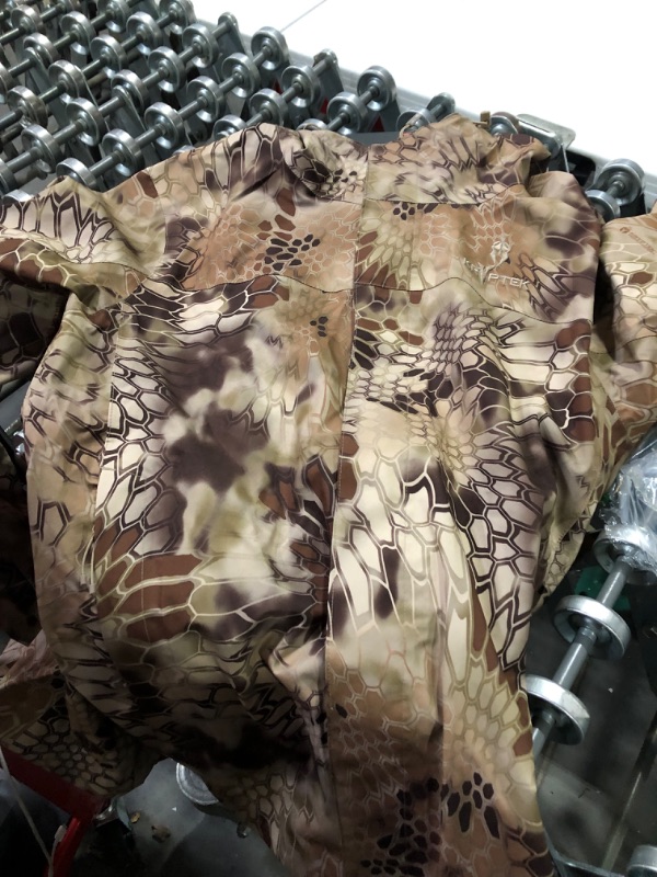 Photo 2 of Kryptek Men's Jupiter Waterproof, Breathable, Packable Camo Hunting Jacket Highlander Medium