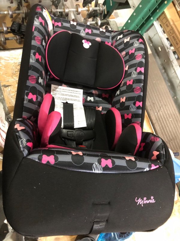 Photo 2 of Disney Baby Jive 2 in 1 Convertible Car Seat,Rear-Facing 5-40 pounds and Forward-Facing 22-65 pounds, Minnie Stripes