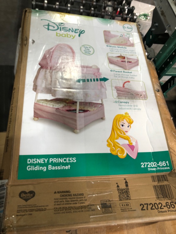 Photo 2 of Delta Children Gliding Bassinet, Disney Princess Disney Princess Bassinet