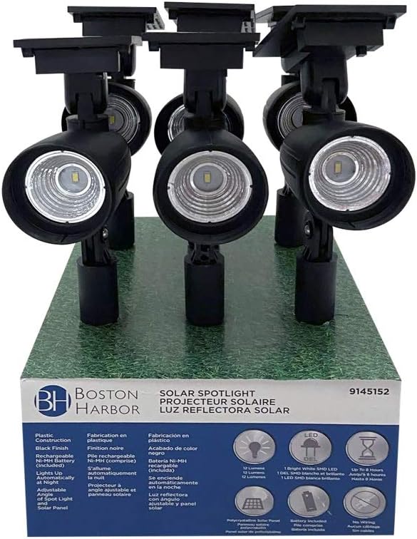 Photo 1 of (3 pack) Boston Harbor 26078 Solar Spotlight, *Black NON REFUNDABLE