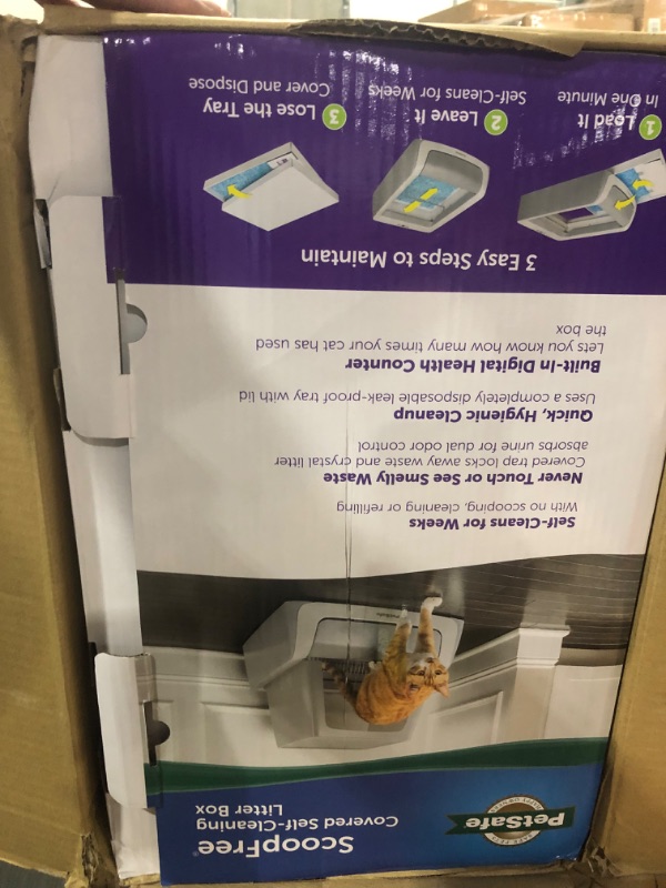 Photo 5 of **NON-REFUNDABLE-SEE COMMENTS** PetSafe ScoopFree Self-Cleaning Cat Litter Box - Never Scoop Again - Hands-Free Cleanup with Disposable Crystal Trays - Less Tracking, Better Odor Control - Health Counter Helps Monitor Your Cat Front-Entry