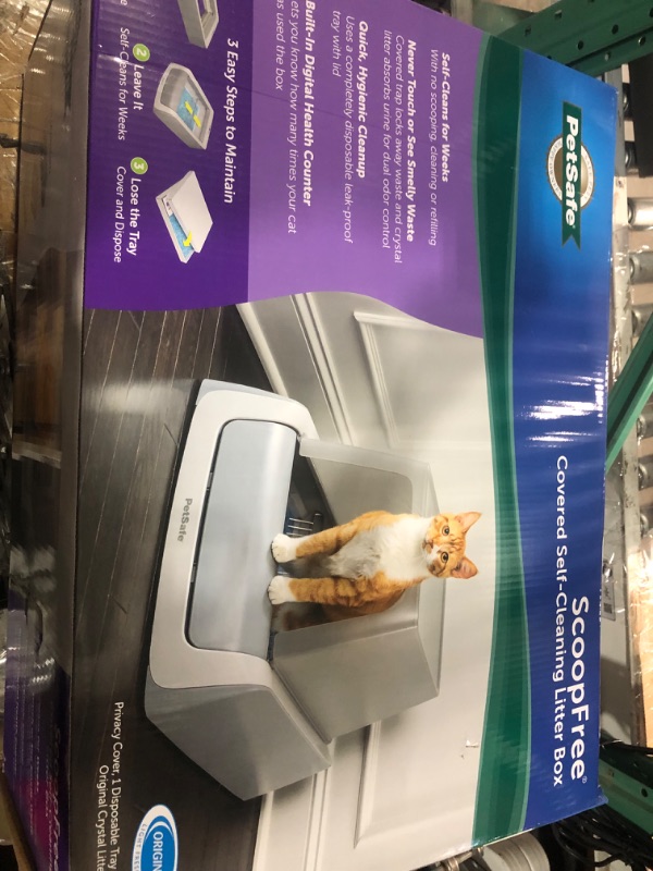 Photo 2 of **NON-REFUNDABLE-SEE COMMENTS** PetSafe ScoopFree Self-Cleaning Cat Litter Box - Never Scoop Again - Hands-Free Cleanup with Disposable Crystal Trays - Less Tracking, Better Odor Control - Health Counter Helps Monitor Your Cat Front-Entry