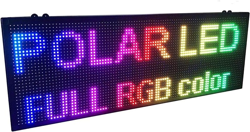 Photo 1 of ***FOR PARTS ONLY****READ NOTES
OUTDOOR 40" x 14" WiFi P10 resolution, full LED RGB color sign with high resolution P10 96x32 dots and new SMD technology. Perfect solution for advertising