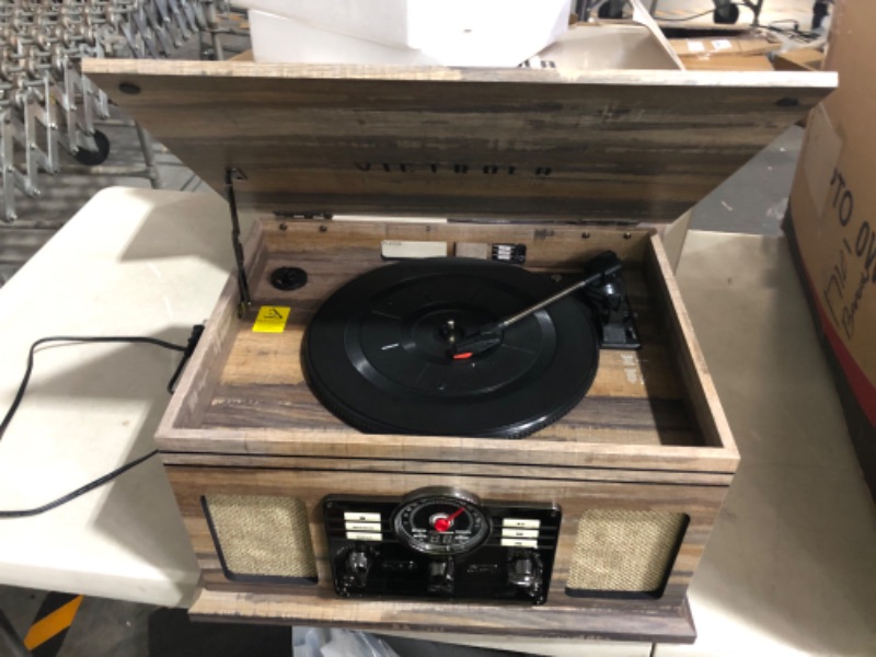 Photo 3 of **PARTS ONLY** **SEE CLERK NOTES** Victrola Nostalgic 6-in-1 Bluetooth Record Player 