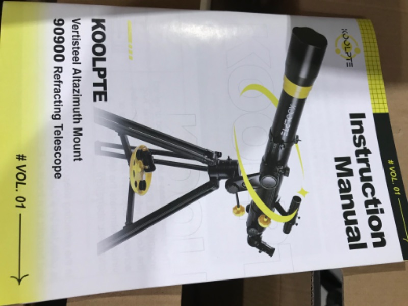 Photo 6 of Telescope 90mm Aperture 900mm - High Precision Adjustment Vertisteel AZ Mount Base, Magnification 45-450x, Wireless Remote, Phone Adapter - Ideal for Astronomy Enthusiasts and Beginners Black-90900