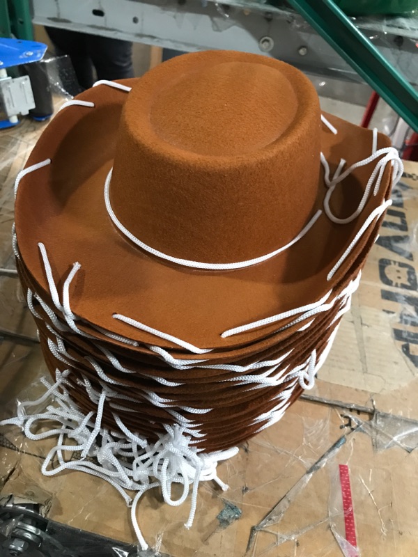 Photo 2 of 20 piece GiftExpress Felt Cowboy Hat, Western Cowgirl Hat Rodeo Style Costume - CHILD SIZE