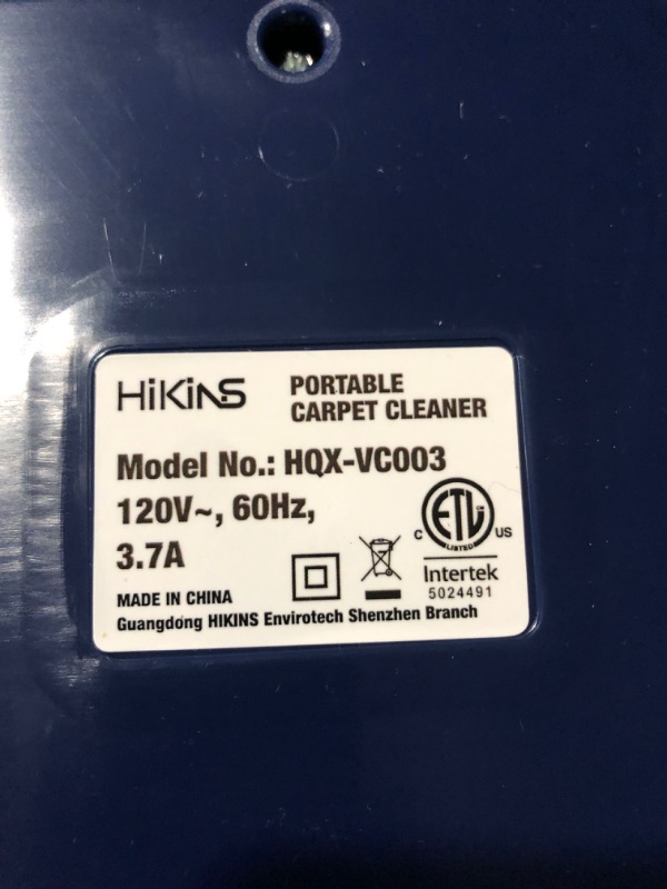 Photo 1 of HiKiNS Portable Carpet Cleaner Machine - Upholstery Cleaner Stain Remover Deep Cleaner with Strong Suction for Pets, Stairs, Car Seat and Couch, 120V 450W Strong Power, 5ft Hose, 16.4ft Power Cord Medium