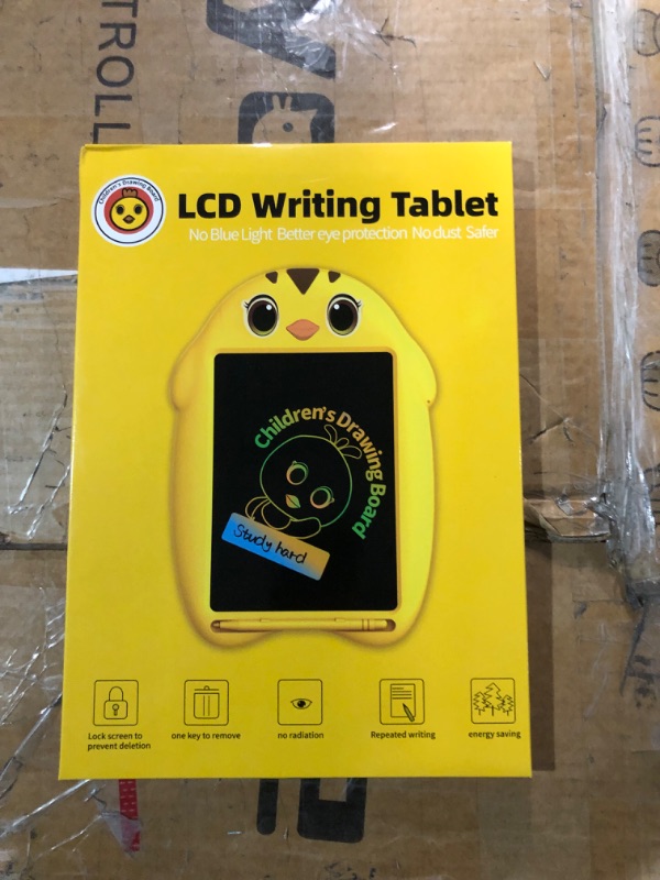 Photo 2 of LCD Writing Tablet,Tablet for Kids,8.5 Inch Doodle Board, Reusable Writing Pad,Toddler Educational Toys Drawing Tablet,Drawing Board,Travel Toys(Yellow)