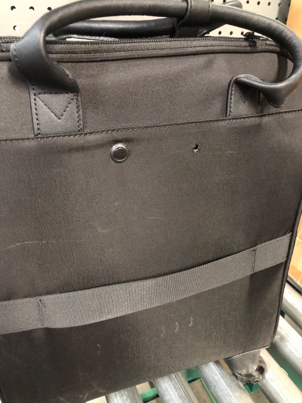 Photo 1 of LIGHT FLIGHT Rolling Laptop/Computer Bag with Spinner Wheels for Carry on Business Travel , Women Men Briefcase 15.6 Inch , Water-resistant , Quilted Black