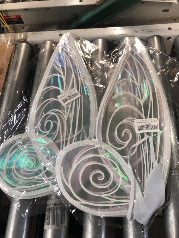 Photo 1 of Fairy Wings for Girls, Halloween Costumes for Kids, Girls Butterfly Fairy Wings Fairy Costumes Sparkle Fairy Princess Wings (white) - 2-Pack