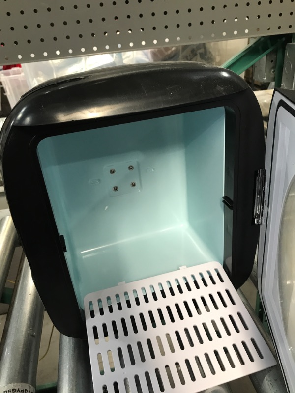 Photo 3 of *Cracked* FRIGIDAIRE EFMIS462-BLACK 12 Can Retro Mini Portable Personal Fridge/Cooler for Home, Office or Dorm, Black BLACK Cooler