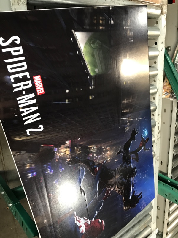 Photo 2 of *Creased* Trends International Marvel's Spider-Man 2 - Fight with Venom Wall Poster, 22.37" x 34.00", Premium Unframed Version 22.37" x 34.00" Premium Unframed Version