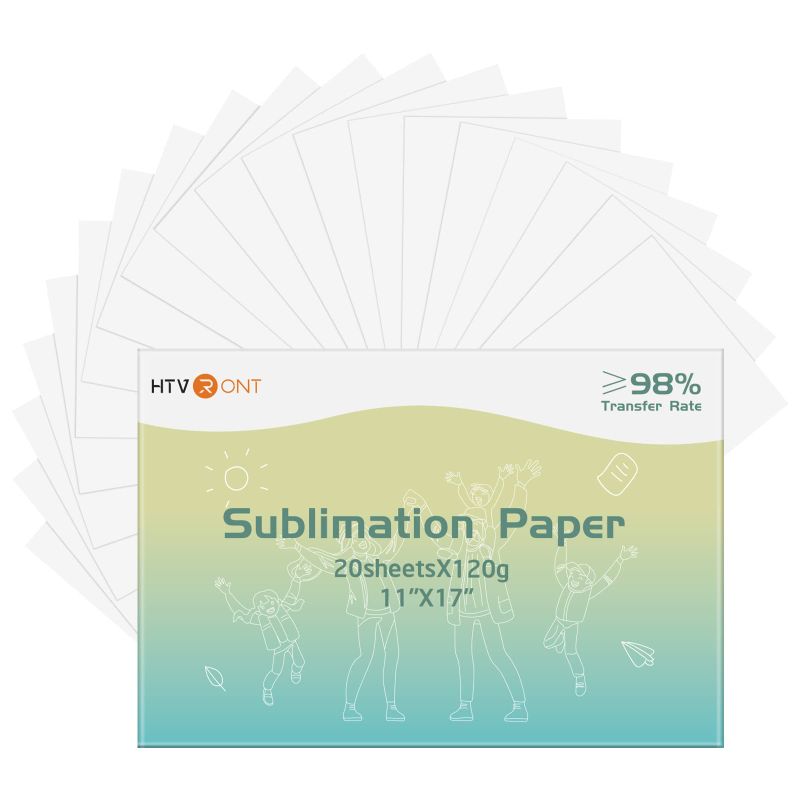 Photo 1 of HTVRONT Sublimation Paper - Sublimation Transfer Paper Compatible with Inkjet Printer (20 sheets 11 * 17")