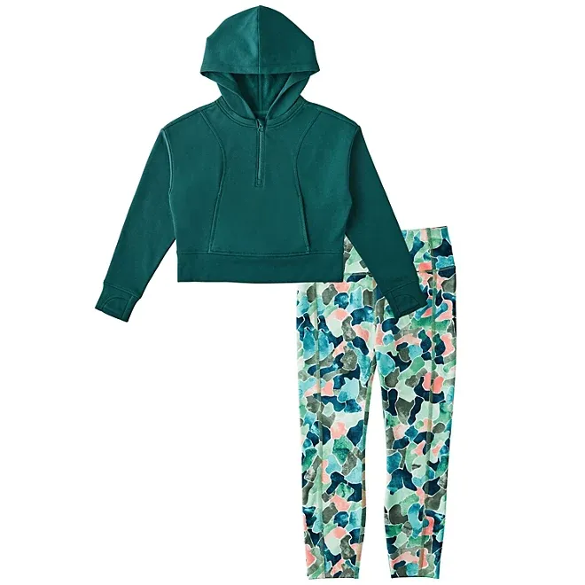 Photo 1 of Member's Mark Girls' 2 Piece Zip Hoodie and Legging Set, Youth Small