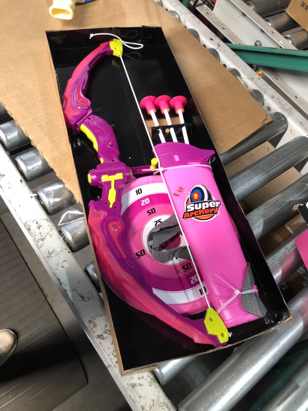 Photo 1 of SainSmart Jr. Bow and Arrow Set for Kids - Luminous Bow, Big Size LED Night Lights, Quiver, and Target - Safe and Fun Hunting Game for Boys & Girls