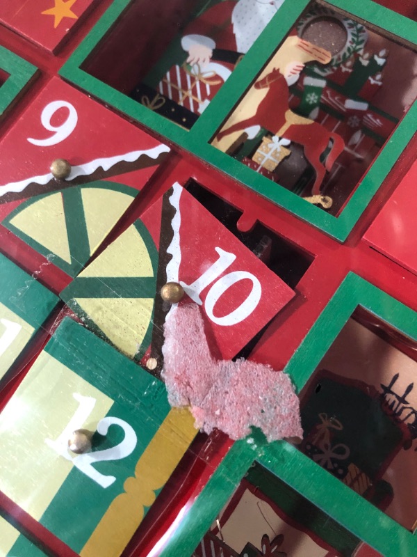 Photo 3 of *Minor Damage* Christmas Wooden Advent Calendar House