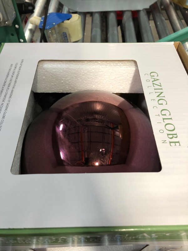 Photo 4 of Alpine Corporation 10" Indoor/Outdoor Glass Gazing Globe Festive Yard Décor, Purple 10"L x 10"W x 12"H Purple Gazing Balls