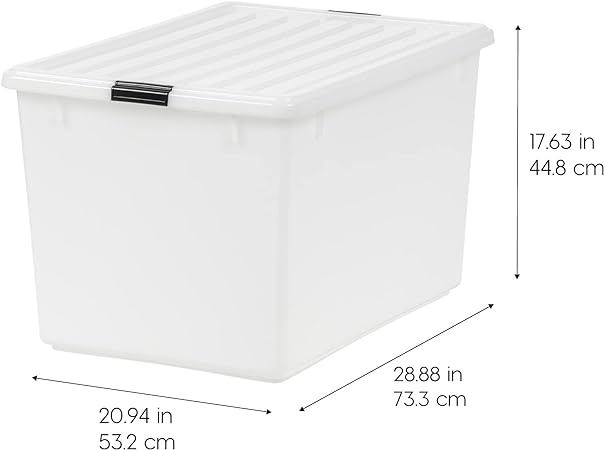 Photo 1 of *Damaged* IRIS USA 144 Qt./36 Gal. Plastic Storage Container Bin with Secure Lid and Latching Buckles