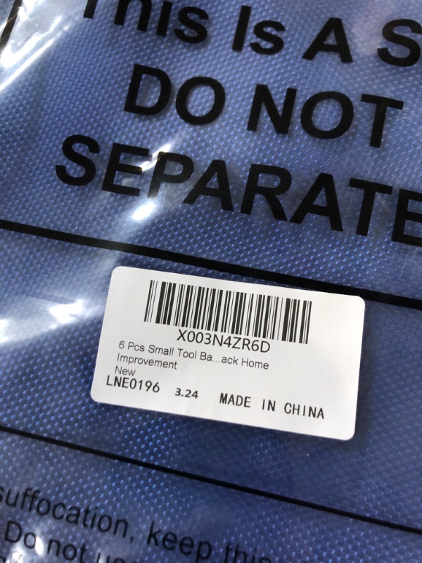 Photo 1 of 6 Pcs Small Tool Bag with Zipper Heavy Duty Utility Tool Pouches