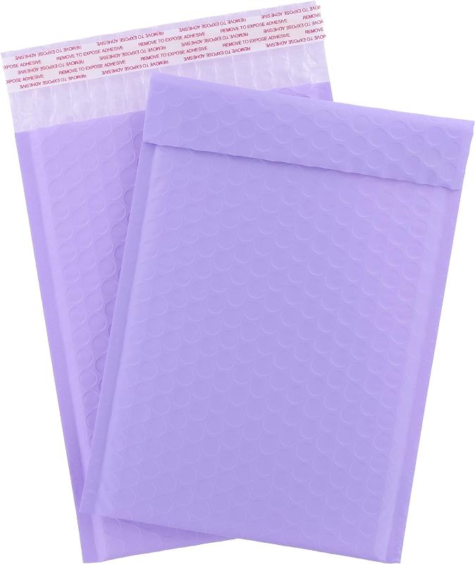 Photo 1 of 8x5" Side-Opening Light Pink Bubble Mailers (50-Pack)