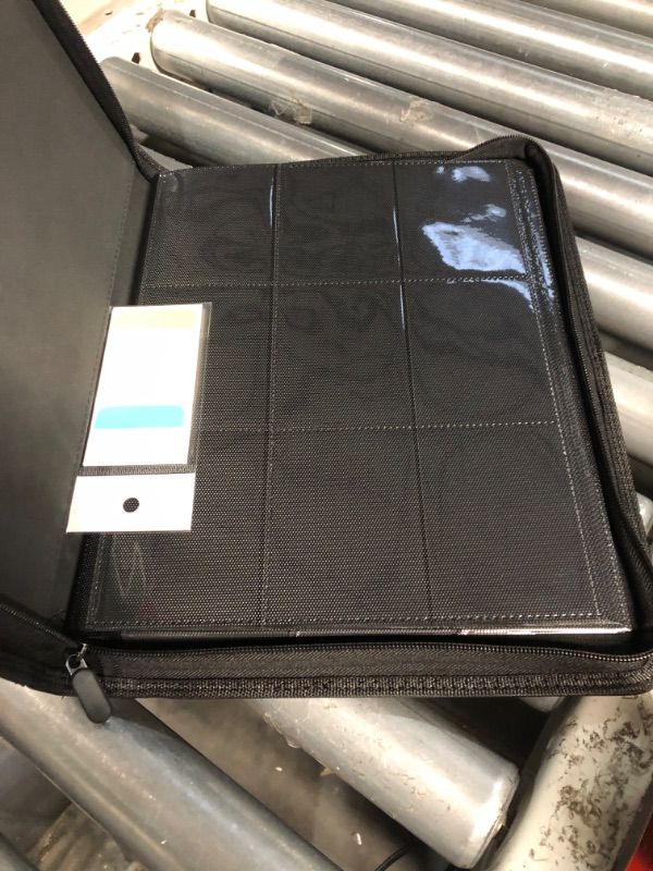 Photo 1 of Card Binder Waterproof, Zipper Card Collection Binder, Holds Up to 360 Cards, Sleek Design of Card Book, Includes Adhesive Reusable Tabs To Organize Your Collection, Trading Card Binder