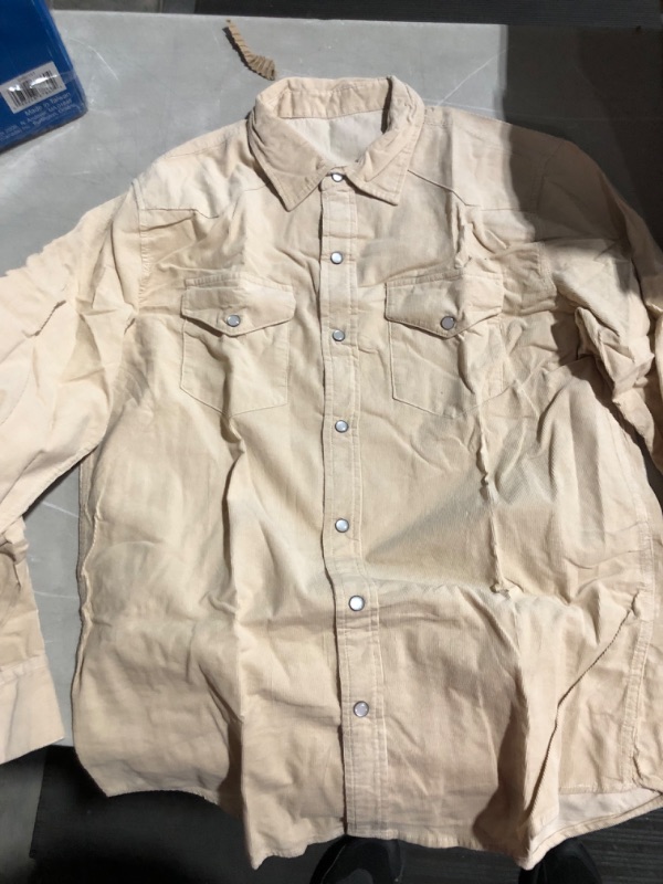 Photo 1 of (STOCK PHOTO FOR SAMPLE ONLY) - JMIERR Mens Flannel Shirts Shackets Casual Button Down Long Sleeve Plaid Shirt Lightweight Jackets with Pockets - LIGHT BROWN/SMALL