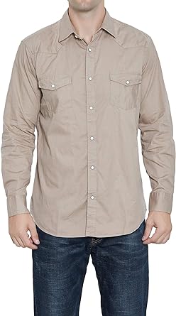 Photo 1 of (STOCK PHOTO FOR SAMPLE ONLY) - JMIERR Mens Flannel Shirts Shackets Casual Button Down Long Sleeve Plaid Shirt Lightweight Jackets with Pockets - LIGHT BROWN/SMALL