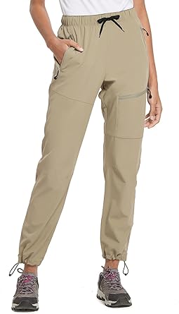 Photo 1 of BALEAF Women's Hiking Pants Quick Dry Lightweight Water Resistant Elastic Waist Cargo Pants for All Seasons