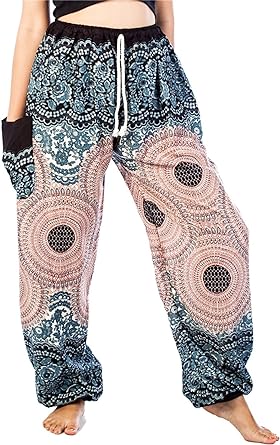 Photo 1 of (STOCK PHOTO FOR SAMPLE ONLY) - LOFBAZ Harem Pants for Women S-4XL Plus Yoga Boho Hippie Beach Travel Lounge PJs - 