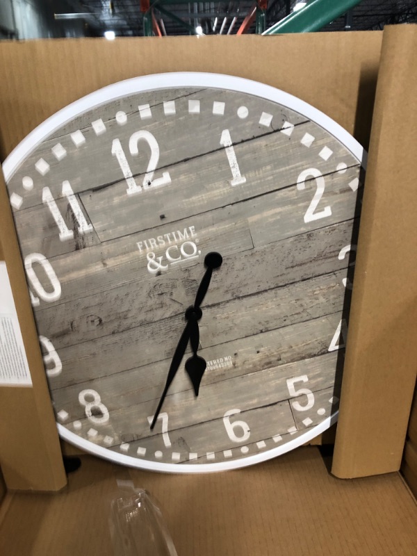 Photo 1 of *USED* 
FirsTime Co. 20 Arlo Gray Wall Clock, Light PLASTIC MATERIAL