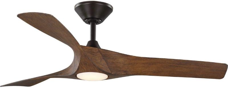 Photo 1 of **NON REFUNDABLE NO RETURNS SOLD AS IS**
**PARTS ONLY**PROGRESS LIGHTING Ryne Collection 52-Inch 3-Blade Woodgrain LED DC Motor Transitional Indoor/Outdoor Ceiling Fan, Brown