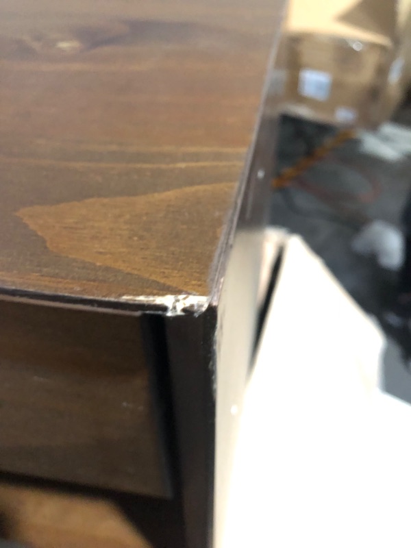 Photo 6 of *MAJOR DAMAGE-MISSING HARDWARE*
Walker Edison Mid Century Modern Wood Nightstand, Walnut