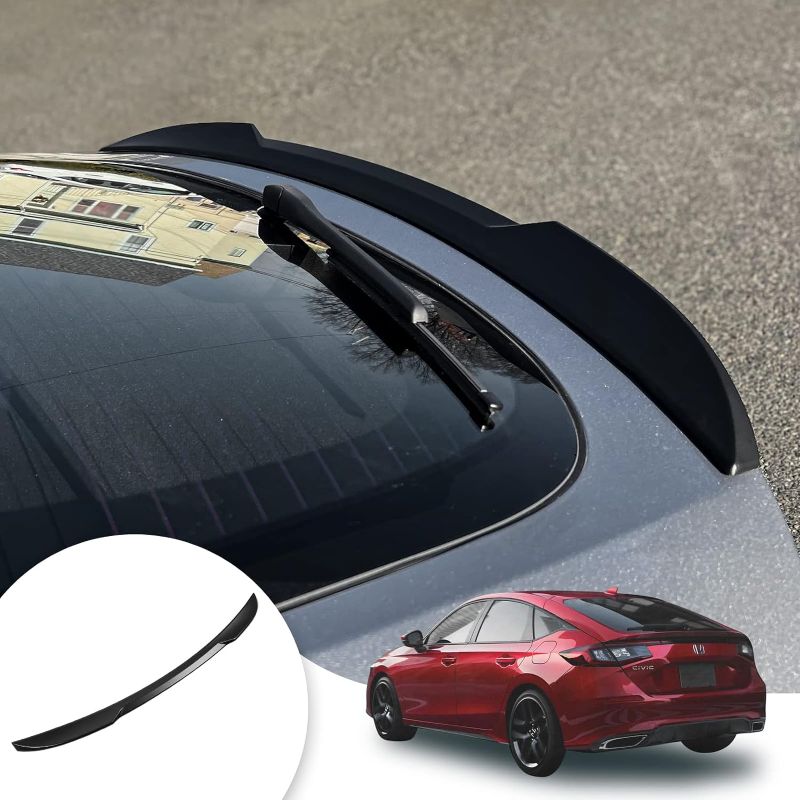 Photo 1 of Maxzina Spoiler Wing Compatible with 2022 2023 2024 Honda Civic Hatchback Trunk Rear Spoiler Wing Lip Civic Hatchback Accessories(Matte Black)