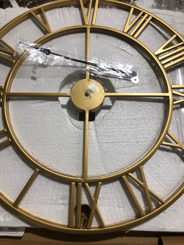 Photo 3 of * used * see images * 
Large Modern Metal Wall Clocks Rustic Round Nearly Silent Little Ticking Battery Operated