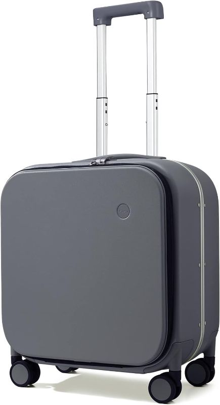 Photo 1 of **LOCK CODE IS 826**
Carry On Luggage, 18” Suitcase with Front Laptop Pocket, Travel Luggage Aluminum