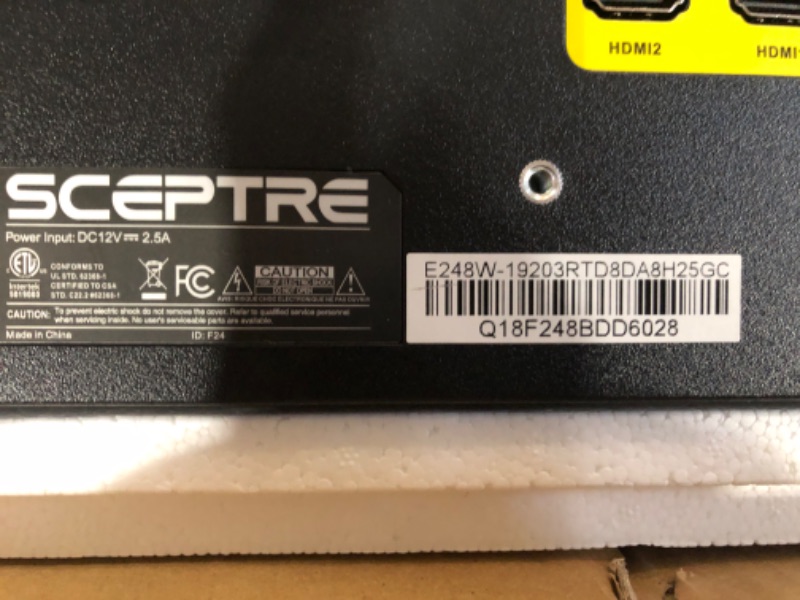 Photo 7 of Sceptre 24" Professional Thin 75Hz 1080p LED Monitor 2x HDMI VGA Build-in Speakers, Machine Black (E248W-19203R Series) 24" 75Hz Monitor