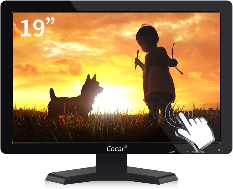 Photo 1 of Cocar Touch Screen Monitor, 19 Inch PC LCD Monitor Touchscreen High Res 1440x900 Resolution Built-in Speakers VGA Input for PC/POS