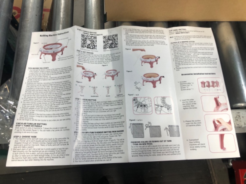 Photo 4 of SENTRO 48 Needles Knitting Machine with Row Counter and Plain/Tube Weave Conversion Key, Efficiently DIY Scarf Hat Sock