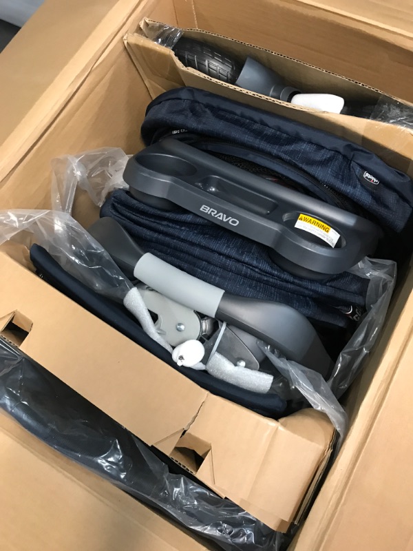 Photo 1 of Chicco Bravo Trio Travel System and Extra Base Bundle, Brooklyn, Navy Brooklyn Bravo with Extra Base (2 total)