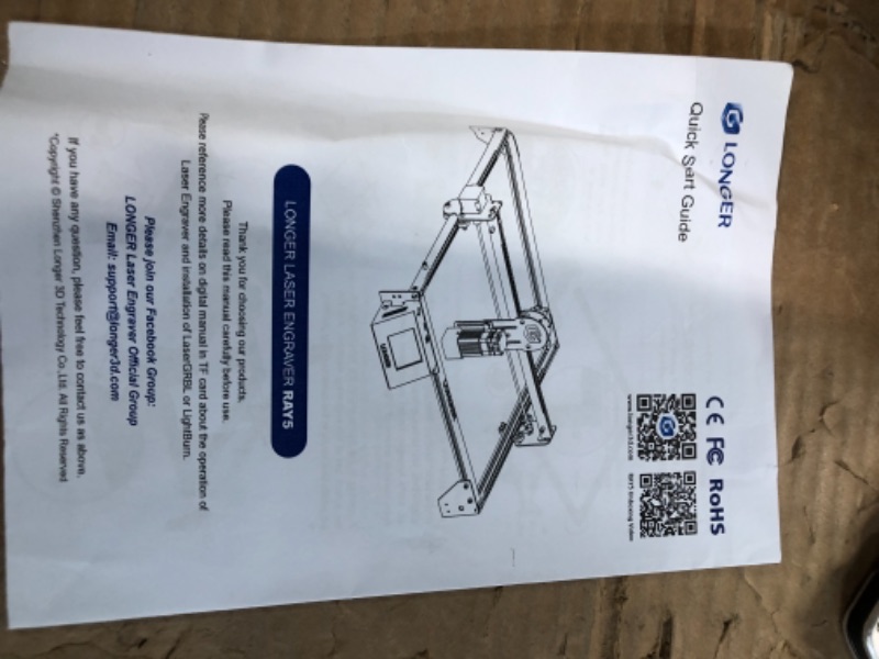 Photo 7 of Longer RAY5 10W Laser Engraver, 60W Higher Accuracy Laser Engraving Machine, Compresed Spot 0.06x0.06mm Laser Cutter for Wood and Metal, Dark Acrylic, Glass, Leather, Cutting Area 15.7"x15.7"