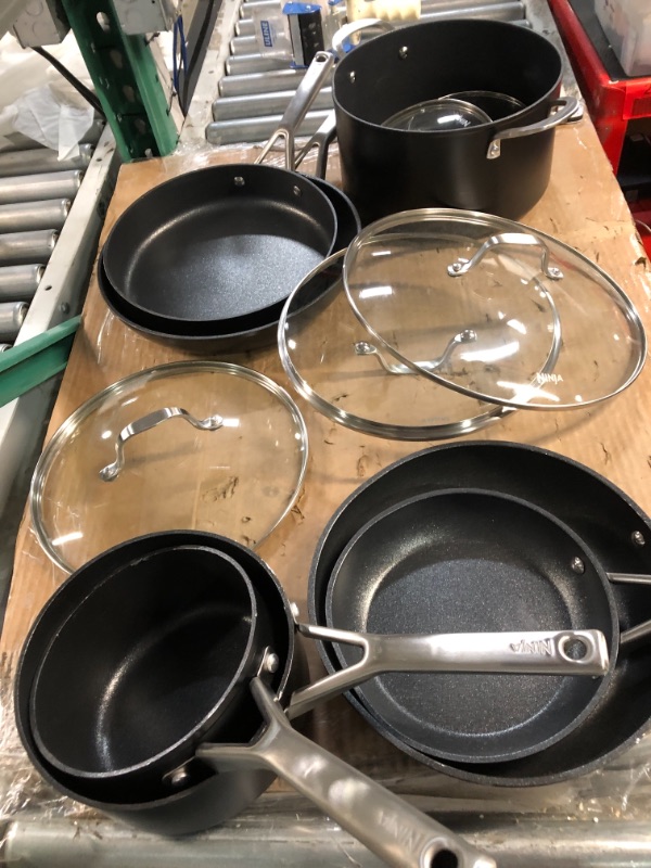 Photo 2 of *MINOR SCRATCHES*
Ninja C39800 Foodi NeverStick Premium 12-Piece Cookware Set, Slate Grey
