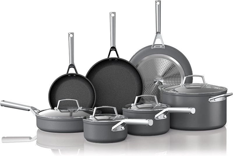 Photo 1 of *MINOR SCRATCHES*
Ninja C39800 Foodi NeverStick Premium 12-Piece Cookware Set, Slate Grey
